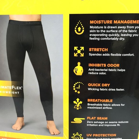 ClimateSmart Base Layer Climate Flex Pants Size XXL Dark Gray Mid Weight - Picture 5 of 6